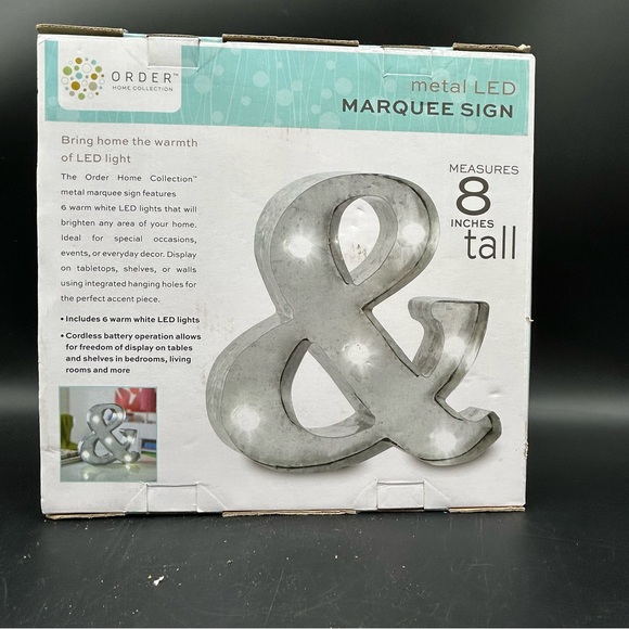 Metal LED Marquee Light Up Sign 2015 New in Box - Picture 2 of 2